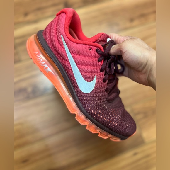 Nike Red and Orange Air Max Sneakers - Picture 1 of 5